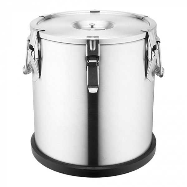 Gamel dubbelwandig RVS 20L | Ø30x31(h)cm