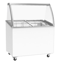 Gemak Schepijsvitrine | RENESSE | 278L | 5x 5L | -14°C/-24°C | Statisch | Gekoelde Reserve | Wielen | 1043x659x904/1315(h)mm
