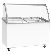 Gemak Schepijsvitrine | CADZAND | 371L | 7x 5L | -14°C/-24°C | Statisch | Gekoelde Reserve | Wielen | 1318x659x904/1315(h)mm