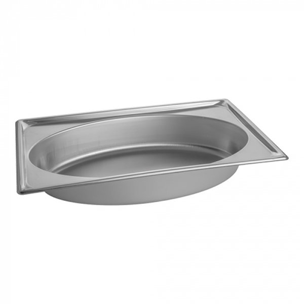 GN-Bak | OVAL SHAPE | RVS | 1/1 GN | Hoogte 100mm | 530x325x100(h)mm