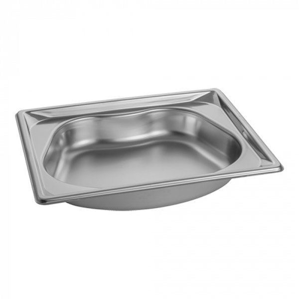 GN-Bak | KIDNEY SHAPE | RVS | 1/2 GN | Hoogte 65mm | 325x265x65(h)mm
