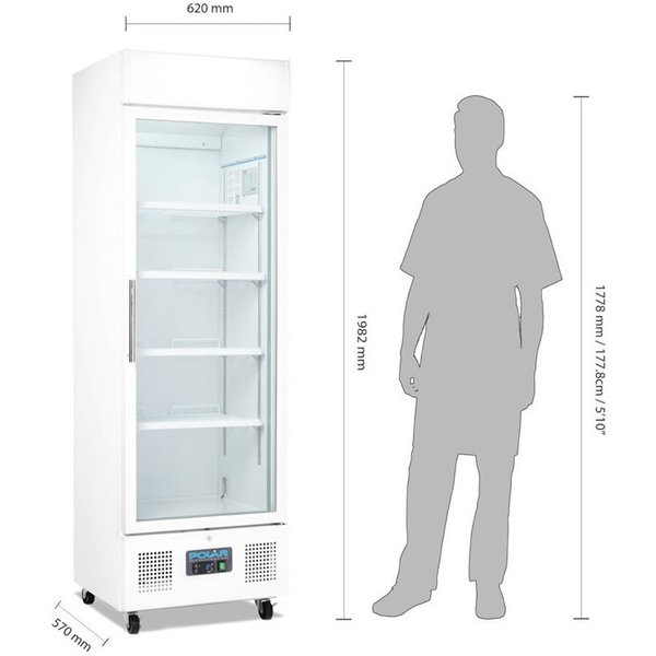 Drankenkoeling | 336L | Wit | +2°C/+8°C | Statisch | 620x570x1982(h)mm
