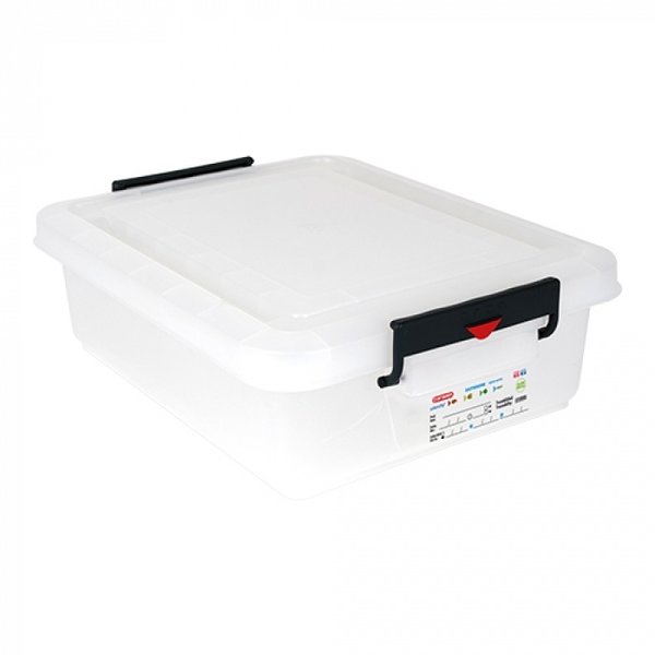 Voedselbak kunststof transparant incl deksel | 30 liter | 396x530x159(h)mm