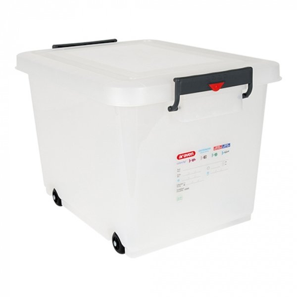 Voedselcontainer kunststof incl deksel | 60 liter | 396x530x378(h)mm