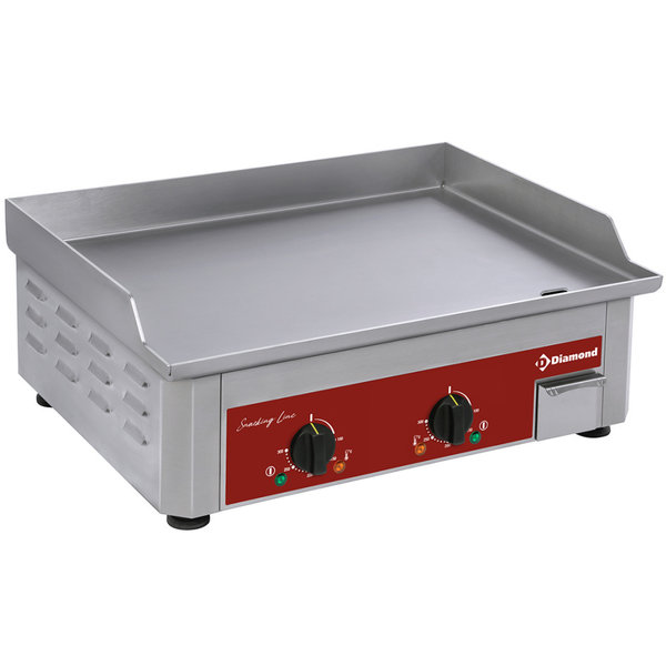 Bak-/Grillplaat | RVS Oppervlak | Plaatdikte 4+2mm | 3.5kW | 600x450x190(h)mm