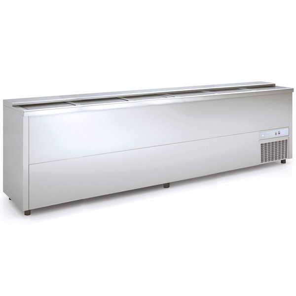 Koelkist met Werkblad | RVS | 860L | +2°C/+8°C (Statisch + Ventilator) | 6 Schuifdeksels (Dicht) | 2970x550x850(h)mm