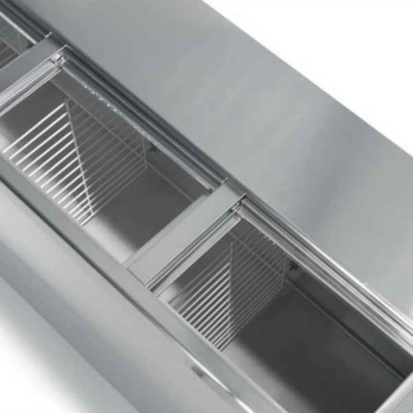 Koelkist met Werkblad | Wit | 580L | +2°C/+8°C (Statisch + Ventilator) | 4 Schuifdeksels (Dicht) | 1990x550x850(h)mm