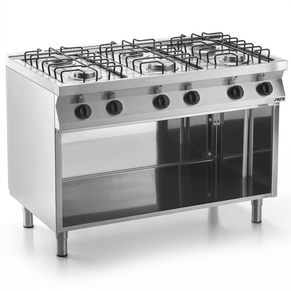 Gasfornuis | 6 Branders (Verchroomd) | 3.5kW + 6kW | 1200x700x850(h)mm