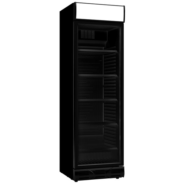 Drankenkoeling | 382L | Zwart | +4°C/+10°C | Statisch + Ventilator | Scharnier Rechts | 595x650x2000(h)mm