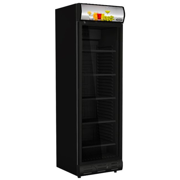 Drankenkoeling | 382L | Zwart | +4°C/+10°C | Statisch + Ventilator | Scharnier Rechts | 595x650x2000(h)mm