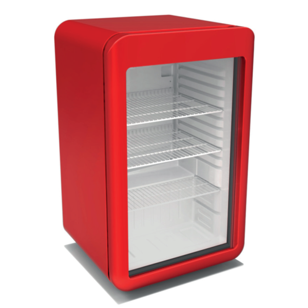 Koelkast | 115L | Rood | +4°C/+10°C | Statisch + Ventilator | 495x525x825(h)mm