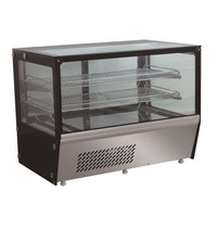 CombiSteel Koelvitrine | 125L | Zwart/Grijs | +3/+8 °C | 3 Niveaus | 695x576x678(h)mm
