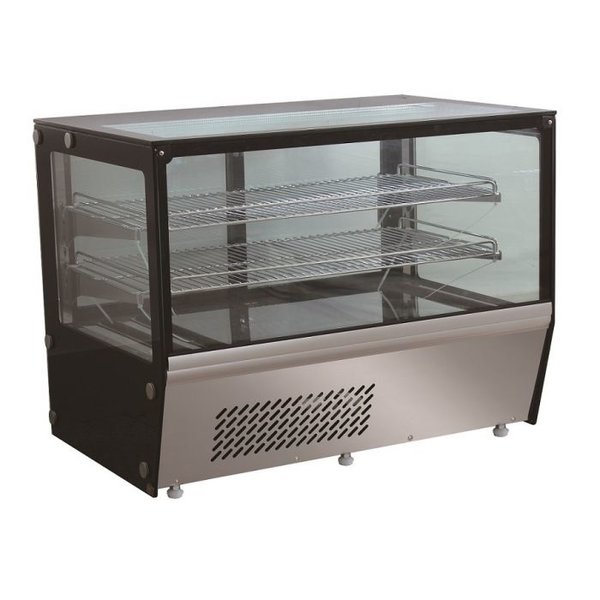 Koelvitrine | 125L | Zwart/RVS | +3/+8 °C | 3 Niveaus | 695x576x678(h)mm