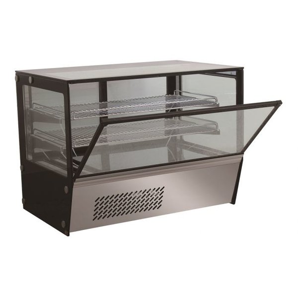 Koelvitrine | 125L | Zwart/RVS | +3/+8 °C | 3 Niveaus | 695x576x678(h)mm