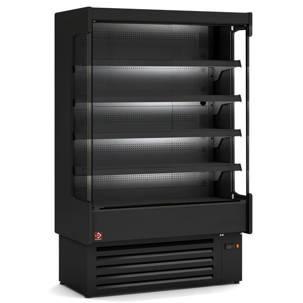 Wandkoeling | NIAGARA | Zwart | -1°C/+5°C | Geventileerd | 5 Schappen | 2.97kW | Koppelbaar | Intern Nachtgordijn | 1935x797x2000(h)mm