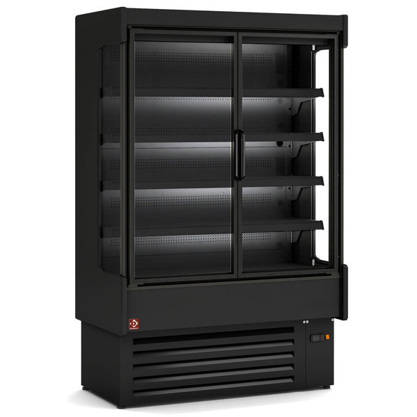 Wandkoeling | NIAGARA | Zwart | -1°C/+5°C | Geventileerd | 5 Schappen | 1.13kW | Klapdeuren | 998x797x2000(h)mm