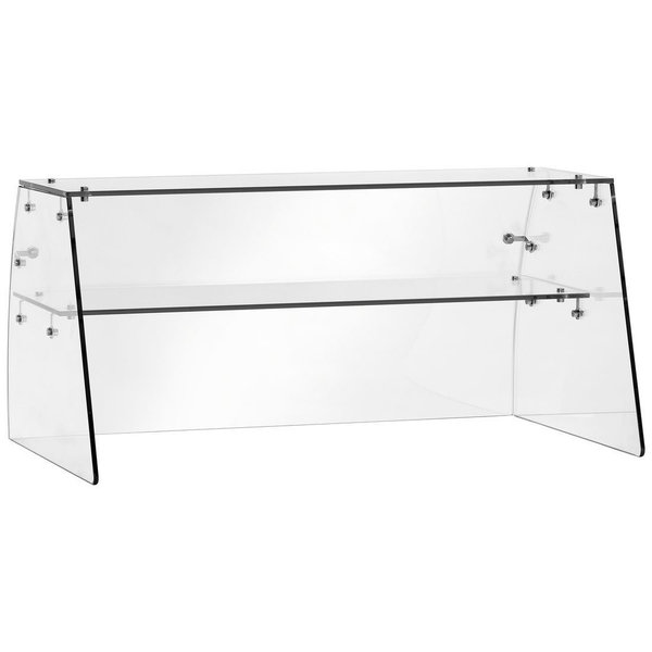 Glazen opbouw 900T2+GL | 1 planchet (b)856x(d)298| 880x540x425(h)mm
