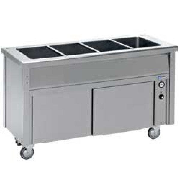 Bain-marie element op neutrale kast | Cap: 4 GN 1/1 | 3.6kW | 1500x700x900(h)mm