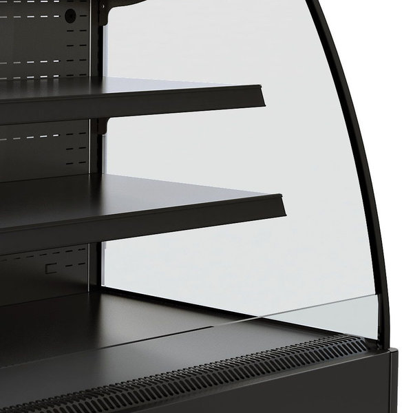 Wandkoeling | NOAH | Zwart | +2°C/+8°C | Geforceerd | 4 Schappen | 1.8kW | Intern Nachtgordijn | 1510x665x1500(h)mm