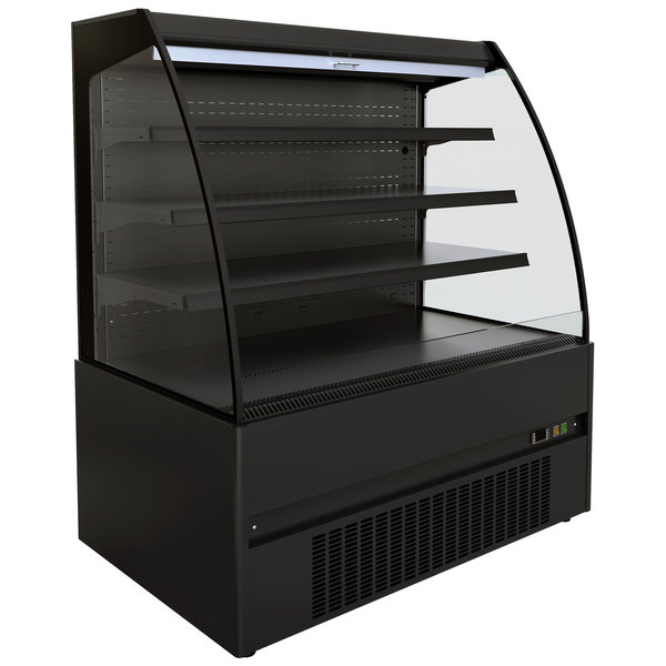 Wandkoeling | NOAH | Zwart | +2°C/+8°C | Geforceerd | 4 Schappen | 1.8kW | Intern Nachtgordijn | 1310x665x1500(h)mm