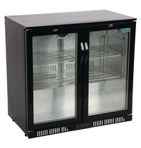 Polar Barkoelkast | 198L | Zwart | +2°C/+8°C | Geventileerd | Klapdeuren | 900x520x850(h)mm