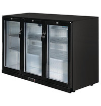 Polar Barkoelkast | 330L | Zwart | +2°C/+8°C | Geventileerd | Klapdeuren | 1350x520x900(h)mm