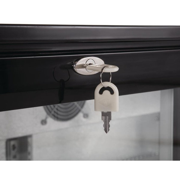 Barkoelkast | 330L | Zwart | +2°C/+8°C | Statisch + Ventilator | Klapdeuren | 1350x520x900(h)mm