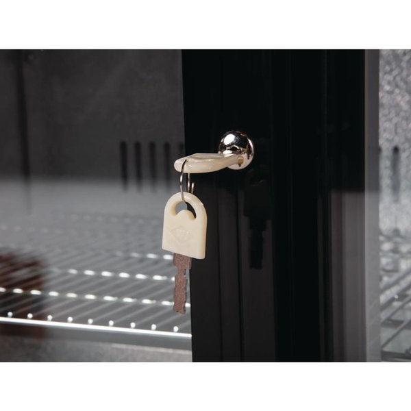 Barkoelkast | 208L | Zwart | +2°C/+8°C | Geventileerd | Schuifdeuren | 900x520x900(h)mm