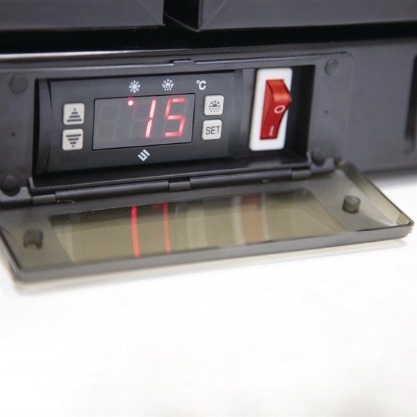 Barkoelkast | 208L | Zwart | +2°C/+8°C | Geventileerd | Schuifdeuren | 900x520x900(h)mm