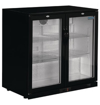 Polar Barkoelkast | 208L | Zwart | +2°C/+8°C | Geventileerd | Klapdeuren | 900x520x900(h)mm 