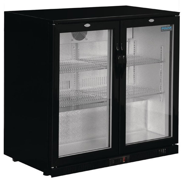 Barkoelkast | 208L | Zwart | +2°C/+8°C | Geventileerd | Klapdeuren | 900x520x900(h)mm