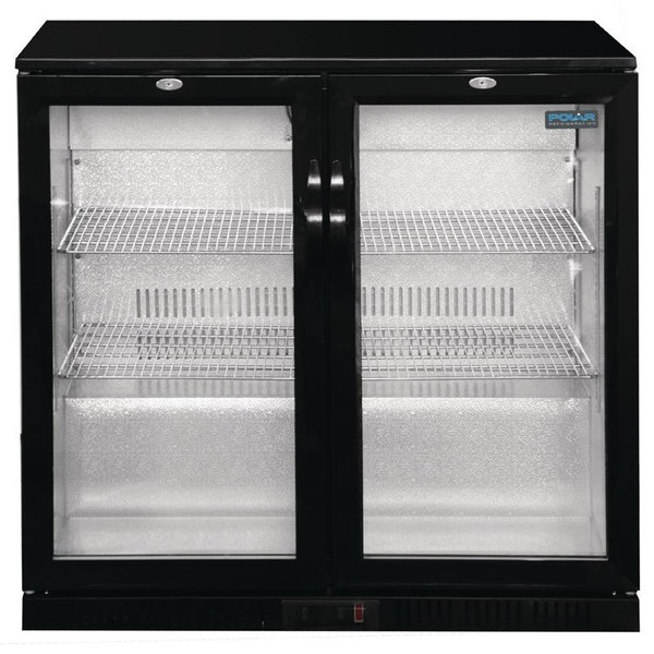 Barkoelkast | 208L | Zwart | +2°C/+8°C | Geventileerd | Klapdeuren | 900x520x900(h)mm