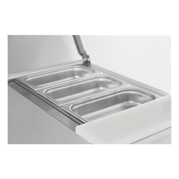 Saladette 1x 1/1 GN | 1 deur | Geheel RVS | Statisch Met Ventilator | 435x700x870(h)mm