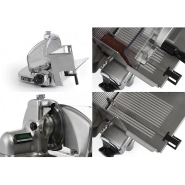 Deko - Berkel Vleessnijmachine | Recht | Verchroomd Mes Ø296mm | Snijdikte 0-14mm | 1400 RPM | Interne Slijp-Unit | 625x585x460(h)mm