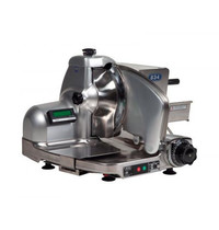 DEKO Holland Vleessnijmachine | Recht | Weeg-Unit | Verchroomd Mes Ø296mm | Snijdikte 0-14mm | 1400 RPM | Interne Slijp-Unit | 625x585x460(h)mm