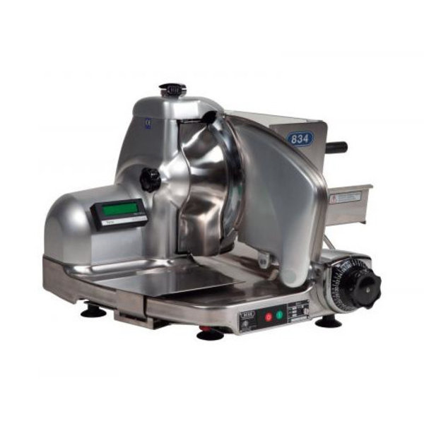 Deko - Berkel Vlees-/Kaassnijmachine | Recht | Teflon Mes Ø296mm | Snijdikte 0-14mm | 1400 RPM | Interne Slijp-Unit | 180W | 625x585x460(h)mm
