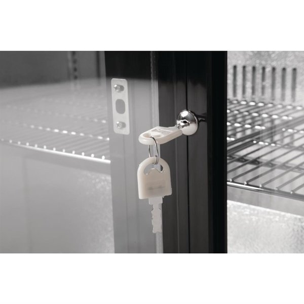 Barkoelkast | 198L | Zwart | Laag Model | +2°C/+8°C | Geventileerd | Schuifdeuren | 900x520x850(h)mm