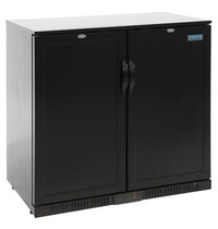 Polar Barkoelkast | 208L | Zwart | +2°C/+8°C | Geventileerd | Klapdeuren | 900x520x900(h)mm 