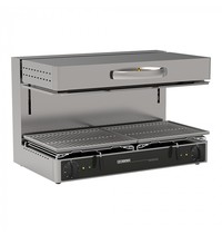 TECNO INOX salamander | 6kW | twee onafhankelijk instelbare temperatuurschakelaars | 450x800x500(h)mm