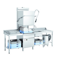 Bartscher Horeca doorschuifvaatwasser DS 2501 ECO | Mand 500x500mm | Afvoerpomp | Zeeppomp | Naglanspomp | 720x805x2115(h)mm 