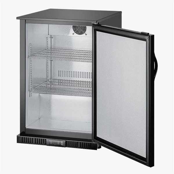 Barkoeling zwart | 128L | 180W | Met klapdeur | 600x520x850(h)mm