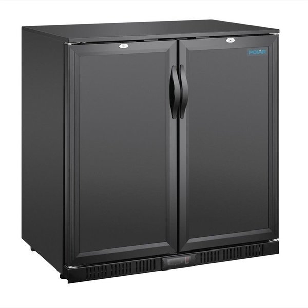 Barkoelkast | Laag Model | 198L | Zwart | +2°C/+8°C | Geventileerd | 2 Klapdeuren (Dicht) | 900x520x850(h)mm