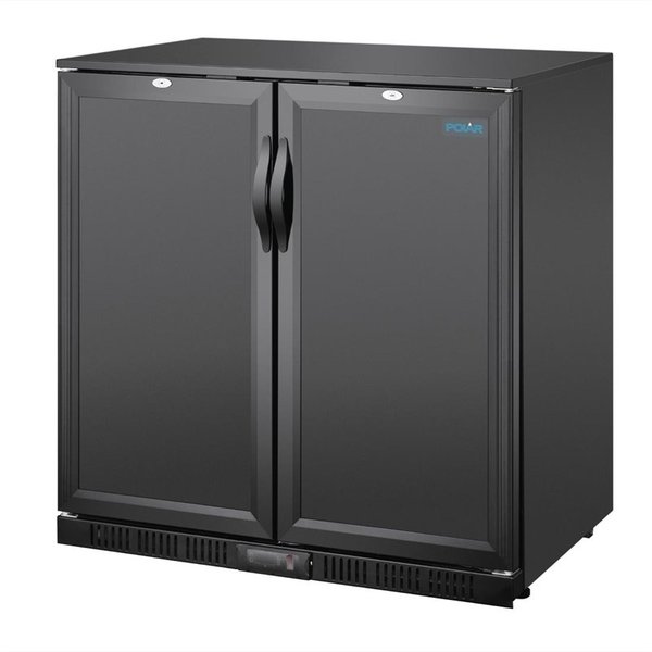 Barkoelkast | Laag Model | 198L | Zwart | +2°C/+8°C | Geventileerd | 2 Klapdeuren (Dicht) | 900x520x850(h)mm