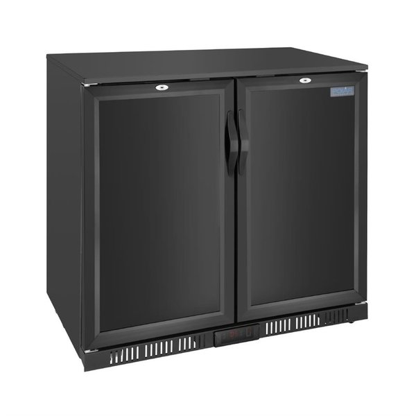 Barkoelkast | Laag Model | 198L | Zwart | +2°C/+8°C | Geventileerd | 2 Klapdeuren (Dicht) | 900x520x850(h)mm