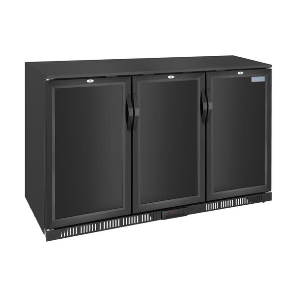 Barkoelkast | G-SERIE | Zwart | 320L | +2°C/+8°C | Statisch + Ventilator | Draaideuren | 1350x520x850(h)m