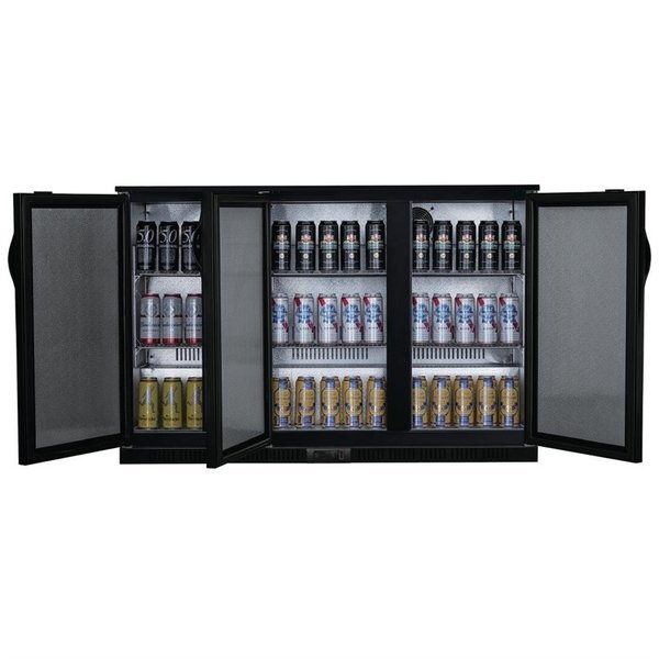 Barkoelkast | G-SERIE | Zwart | 320L | +2°C/+8°C | Statisch + Ventilator | Draaideuren | 1350x520x850(h)m