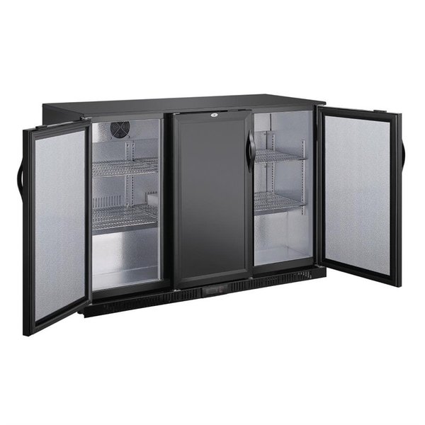 Barkoeling | Laag Model | Zwart | 320L | +2°C/+8°C | Klapdeuren | 1350x520x850(h)m