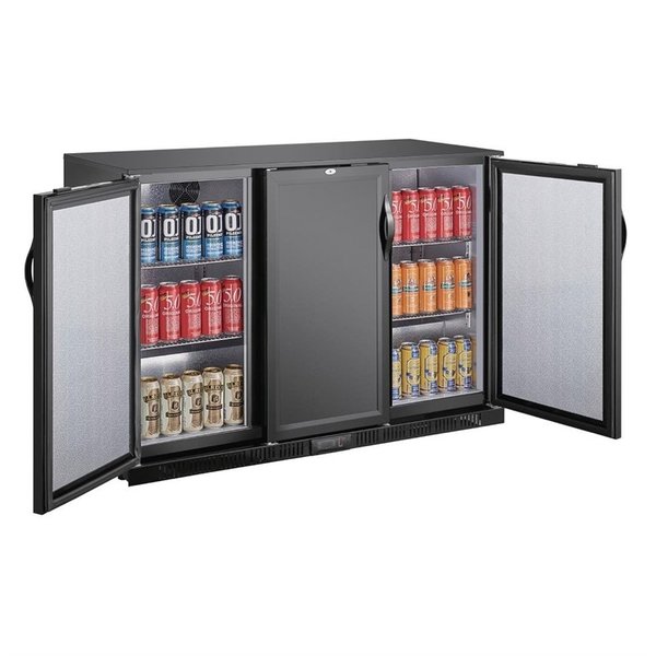 Barkoelkast | G-SERIE | Zwart | 320L | +2°C/+8°C | Statisch + Ventilator | Draaideuren | 1350x520x850(h)m