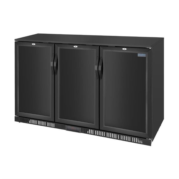 Barkoelkast | G-SERIE | Zwart | 320L | +2°C/+8°C | Statisch + Ventilator | Draaideuren | 1350x520x850(h)m