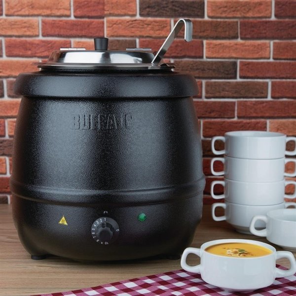 Soepketel zwart 10 liter |  36(h)x34,5(Ø)cm